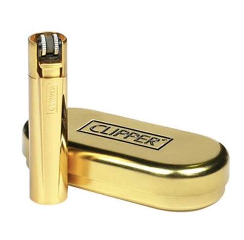 Clipper Clipper Metal Flint Lighter - Gold