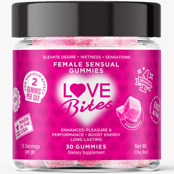 LOVE LOVE BITES | FEMALE ENHANCEMENT GUMMIES | 30 COUNT