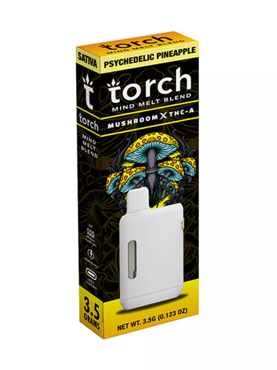 Magic Mushrooms Psychedelic Pineapple Torch Mind Melt Mushroom x THC-A Blend Vape 3.5G