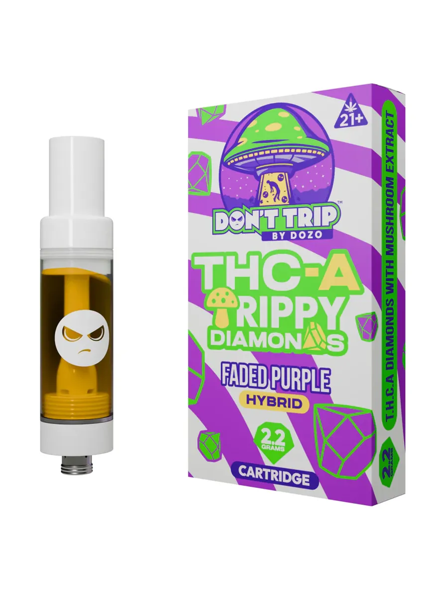 Magic Mushrooms Faded Purple Dozo Don’t Trip Trippy Diamonds Disposable 2.2G