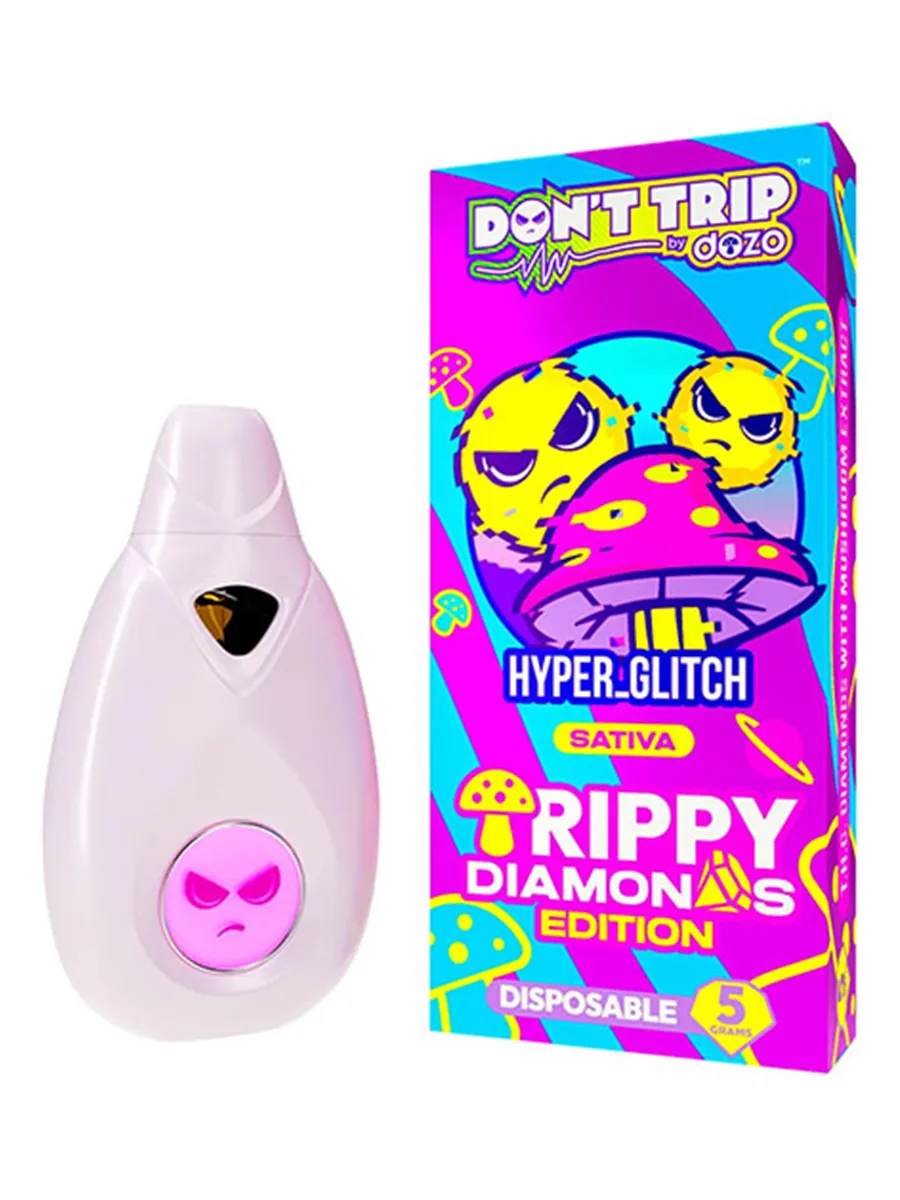 Magic Mushrooms Hyper Glitch Dozo Don’t Trip Trippy Diamonds Disposable 5G
