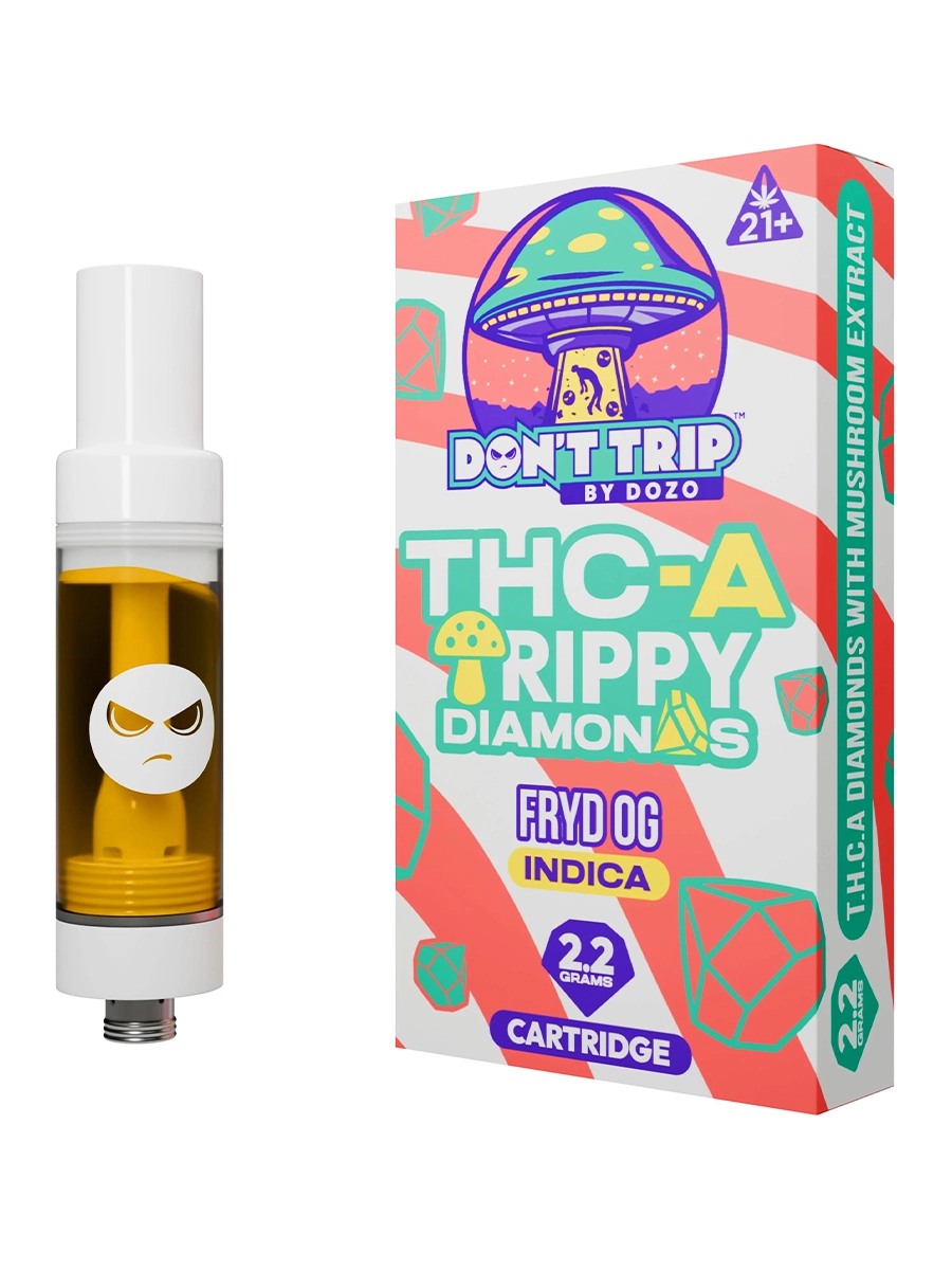 Magic Mushrooms Fryd OG Don’t Trip by Dozo THC-A Trippy Diamonds Cartridge 2.2G