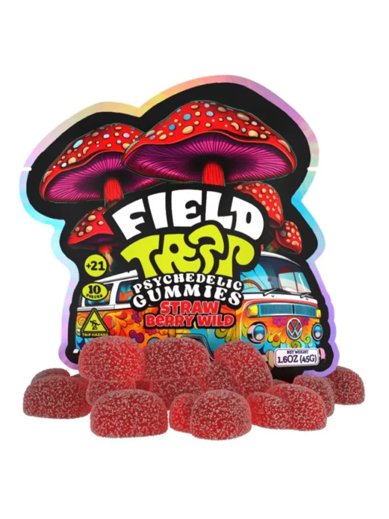 Magic Mushrooms Straw Berry Wild Field Trip Psychedelic Mushroom Gummies