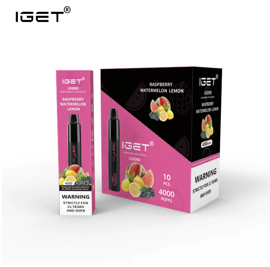 Vaporizers Direct iGET® LEGEND – Raspberry Watermelon Lemon (10PCs)