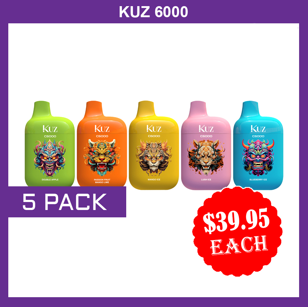 Vaporizers Direct KUZ C6000 Packages 5pcs (Mix Flavors)