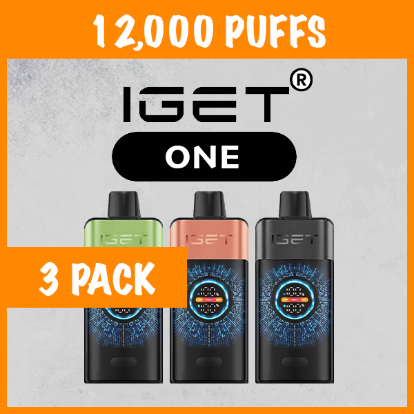 Vaporizers Direct IGET ONE – 12000 PUFFS ( 3 pack)