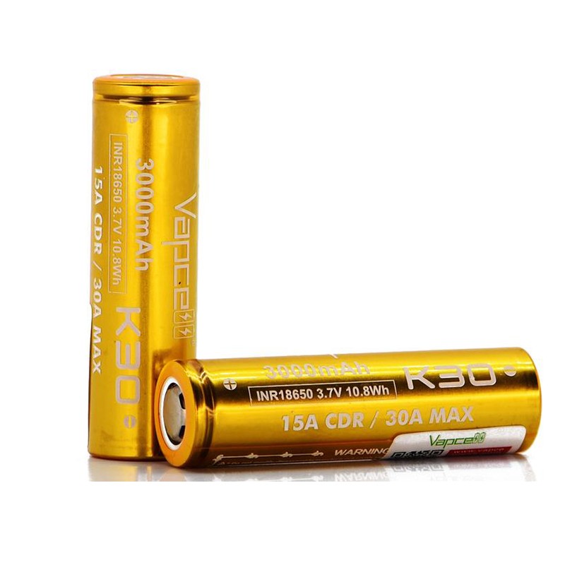 Vapcell Vapcell K30 18650 15A/30A Flat Top 3000mAh Battery