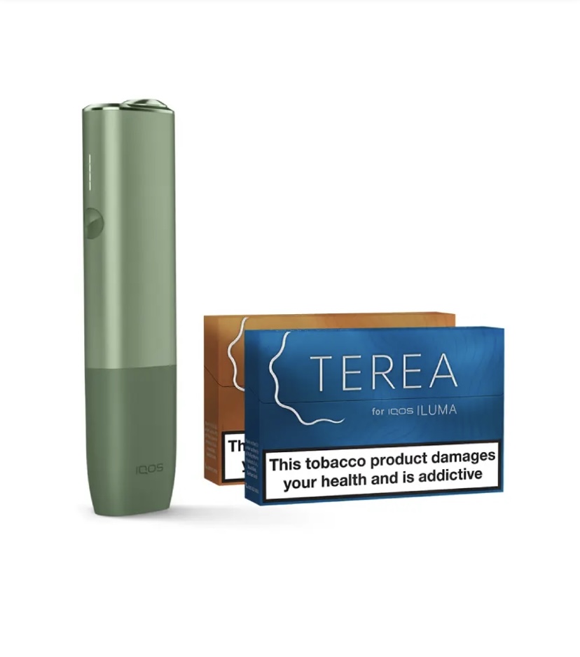 IQOS IQOS ILUMA ONE Kit - Moss Green & Two Packs of Terea