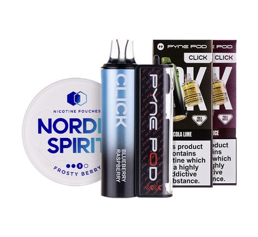 Vaporizers Direct Pyne Pod Click 50k Vape Kit & Nicotine Pouch Bundle