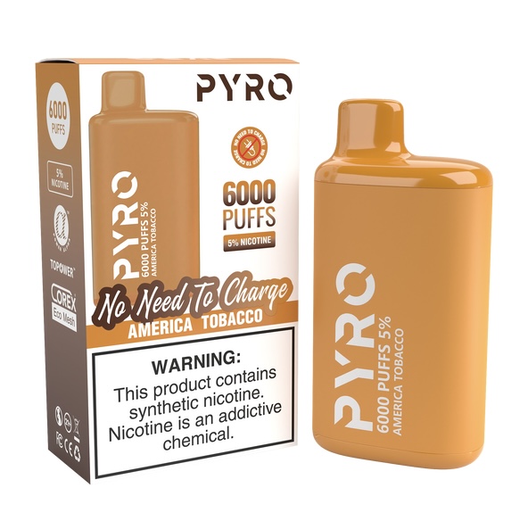 PYRO PYRO 6000 Puffs American Tobacco