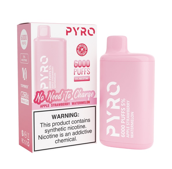 PYRO PYRO 6000 PUFF Apple Strawberry Watermelon