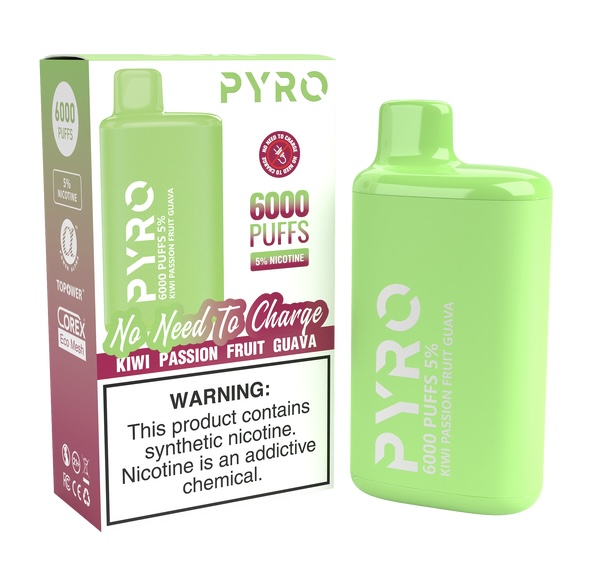 PYRO PYRO 6000 PUFF Kiwi Passionfruit Guava
