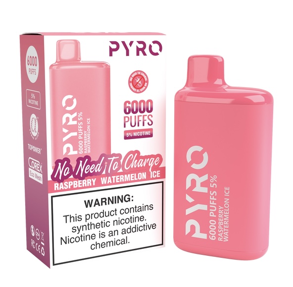 PYRO PYRO 6000 Puff Raspberry Watermelon Ice