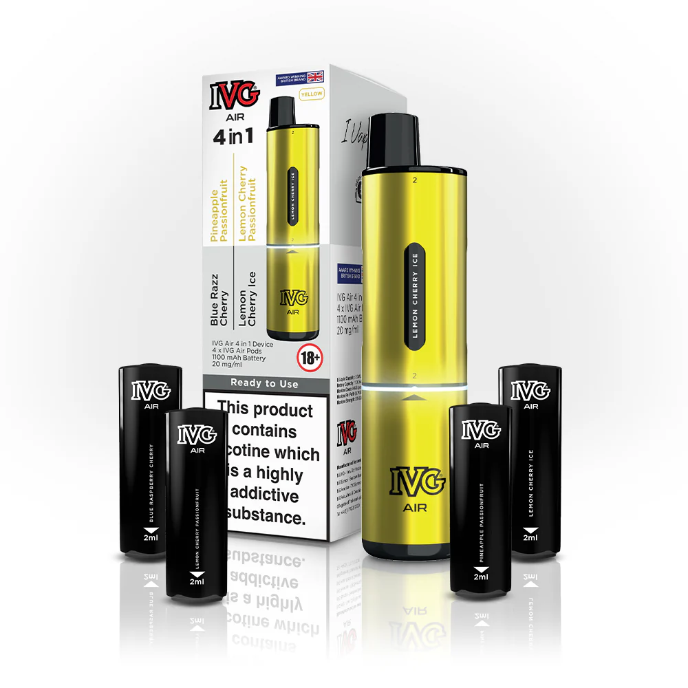 Vaporizers Direct IVG AIR 4 IN 1 YELLOW STARTER KIT