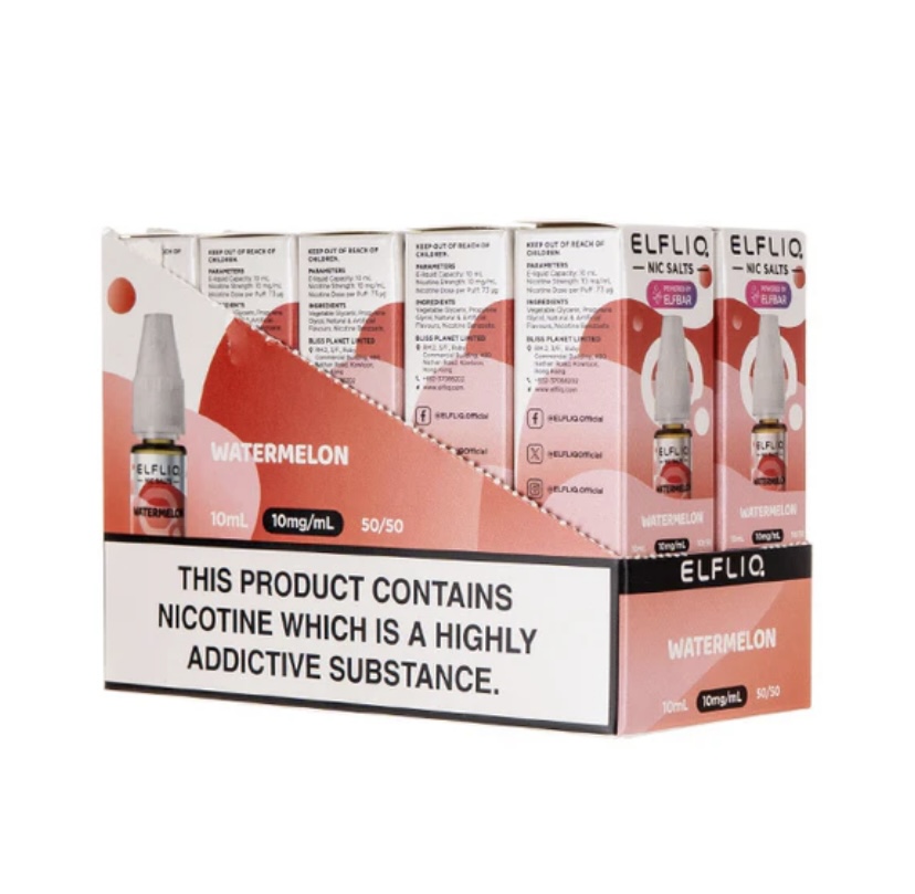 Elf Elf Bar ELFLIQ Nic Salt E-Liquids - Pack of 10