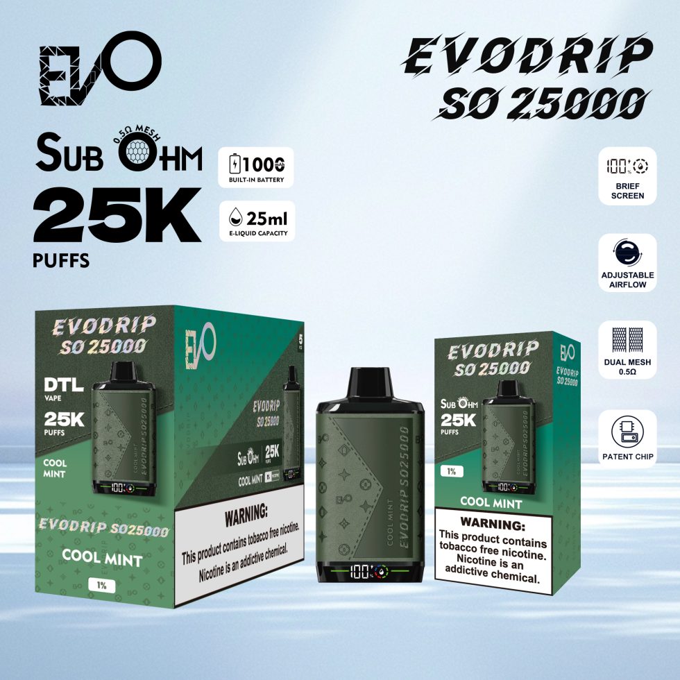 EVODRIP EVODRIP DISPOSABLE 5-PACK (Cool Mint)