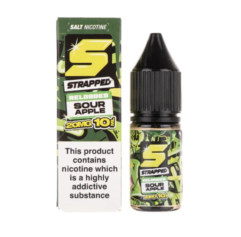Sour Sour Apple Nic Salt E-Liquid by Strapped Reloaded