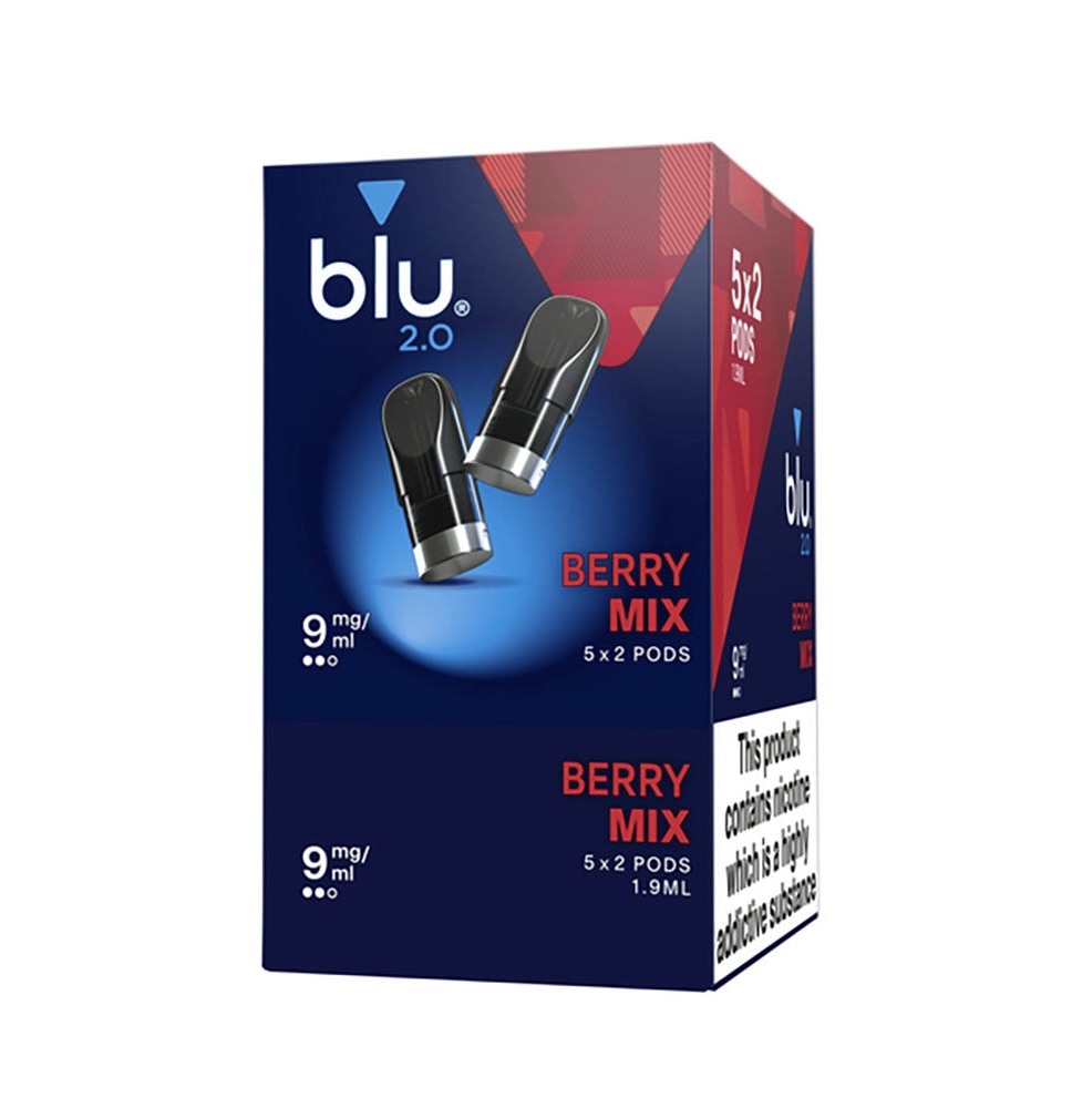Blu Blu 2.0 Berry Mix E Liquid Pods - 5 Boxes